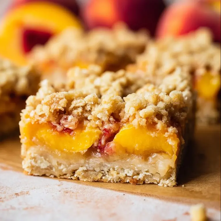 Heavenly Summer Peach Bars: A Sweet Slice of Sunshine Recipe