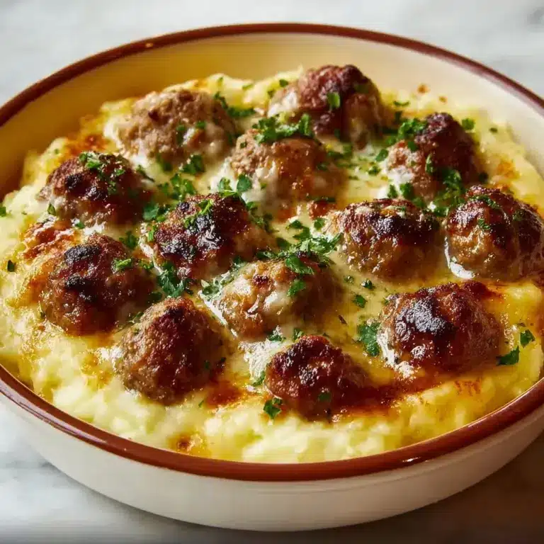 Meatball & Mashed Potato Bake Recipe