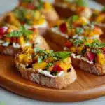Peach Bruschetta with Whipped Ricotta Recipe