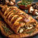 Savory Mushroom & Gruyère Puff Pastry Braid Recipe