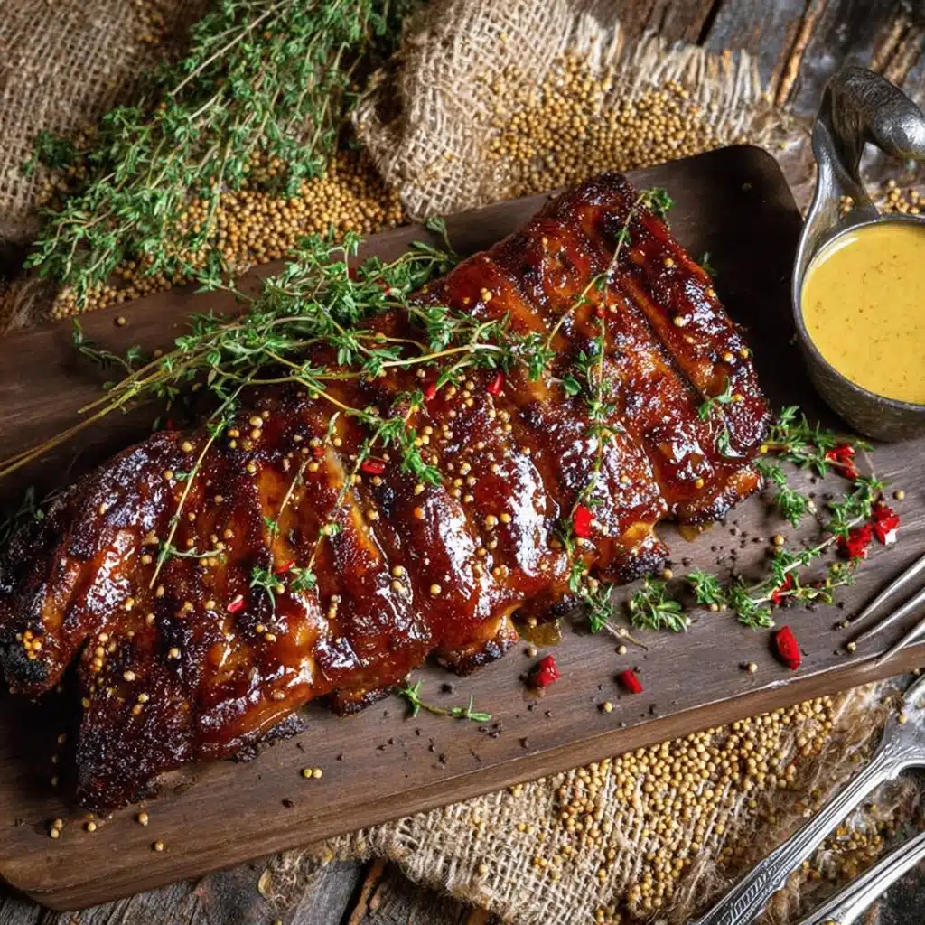 Easy Baby Back Ribs Sheet Pan with Pineapple Glaze Recipe - Recipe Image