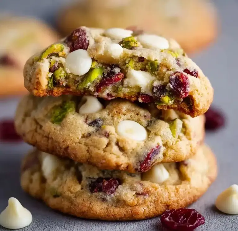 White Chocolate Cranberry Pistachio Cookies Recipe