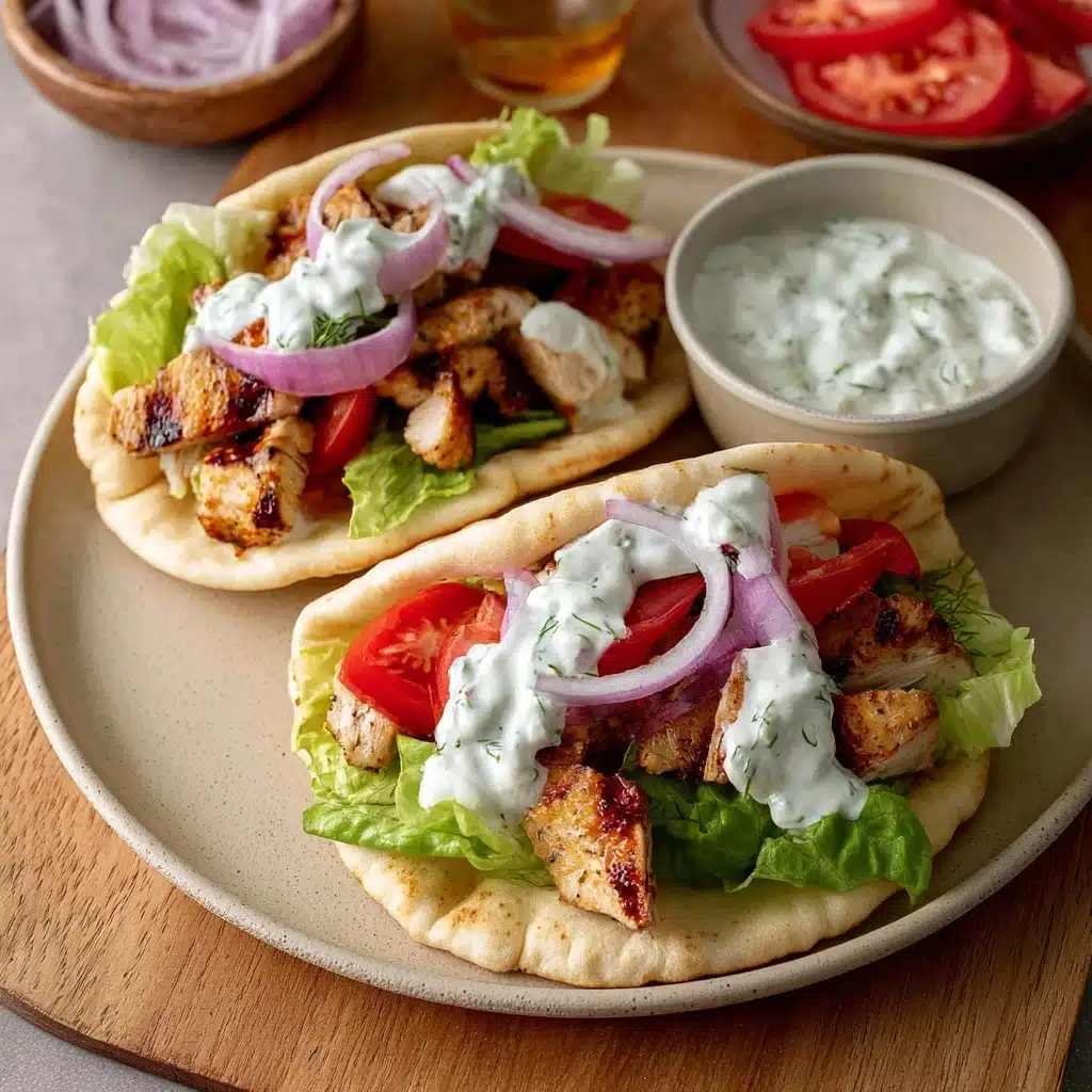 Greek-Style Chicken Gyros with Homemade Tzatziki Recipe - Recipe Image