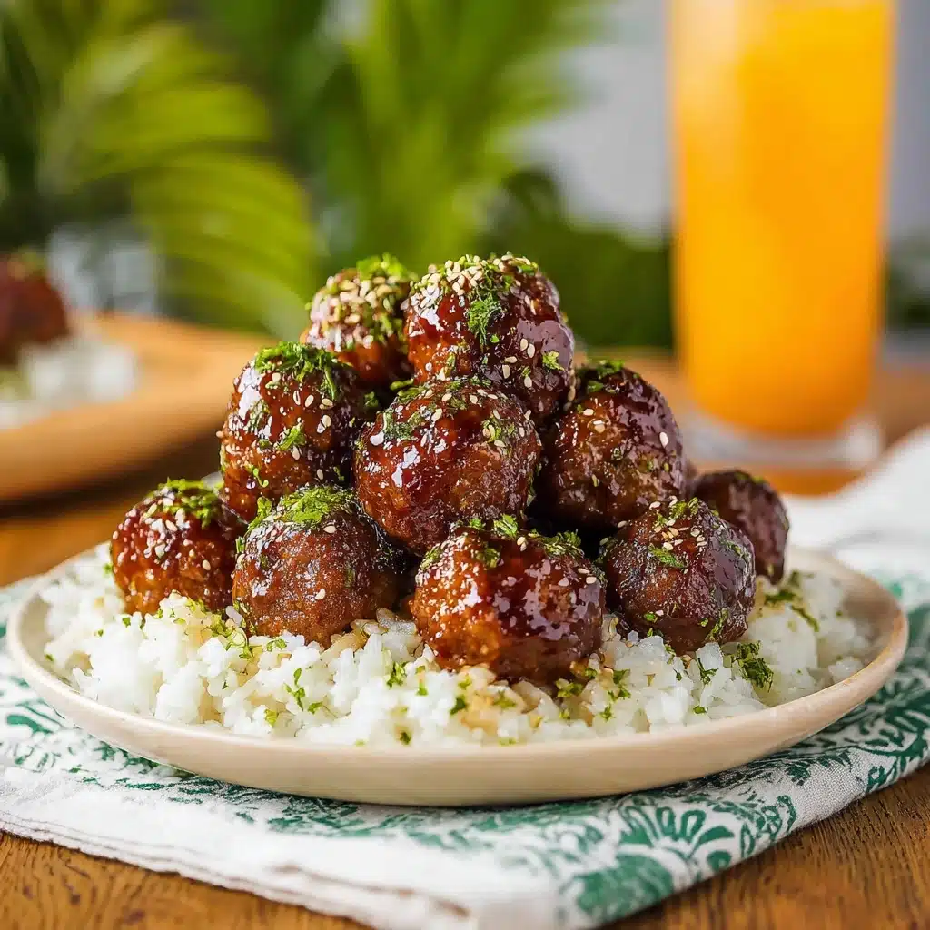 Honey Garlic Meatball Rice Bake Recipe - Recipe Image