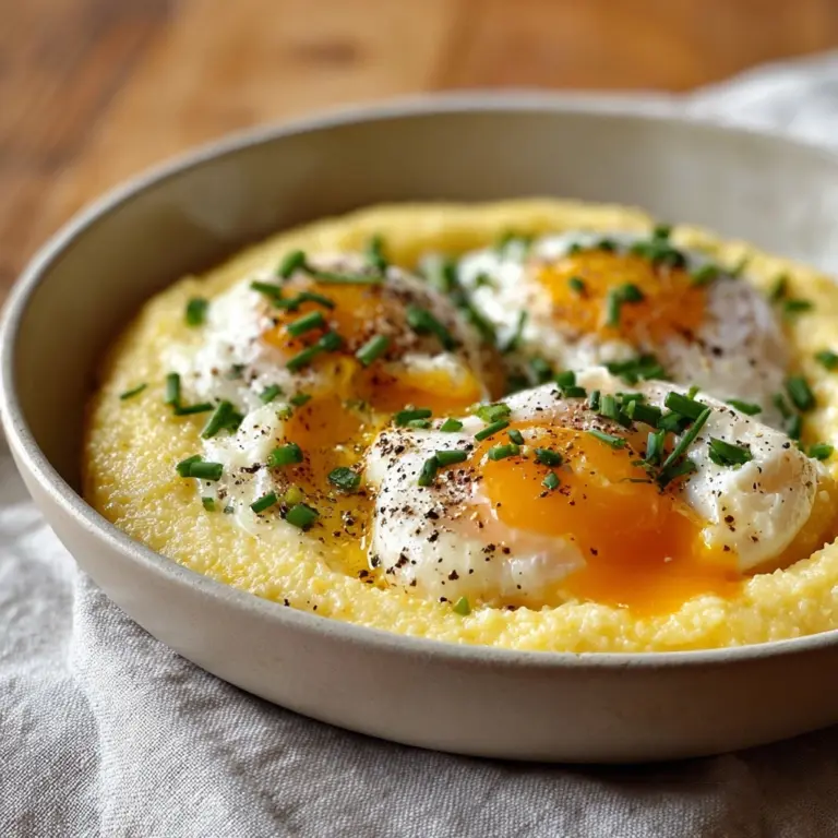 Creamy Polenta with Poached Eggs Recipe