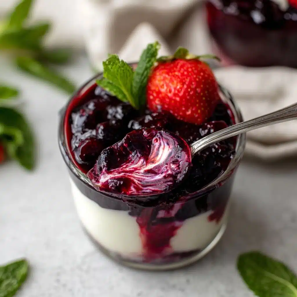 Panna Cotta with Berry Sauce Recipe - Recipe Image