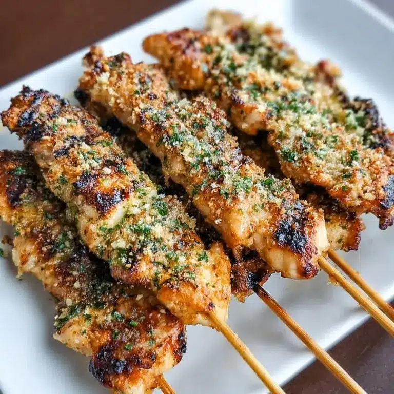 Ranch Garlic Parmesan Chicken Skewers Recipe