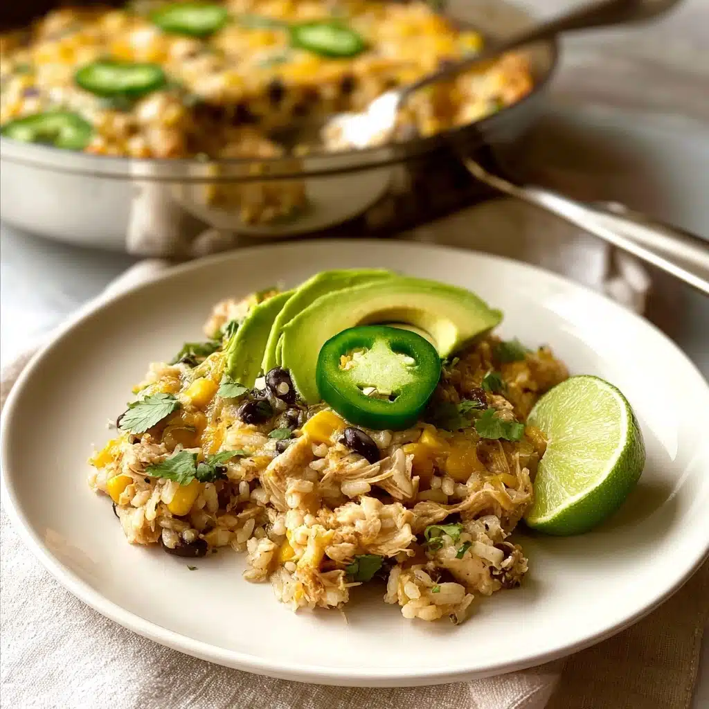 Salsa Verde Chicken & Rice Skillet Recipe - Recipe Image
