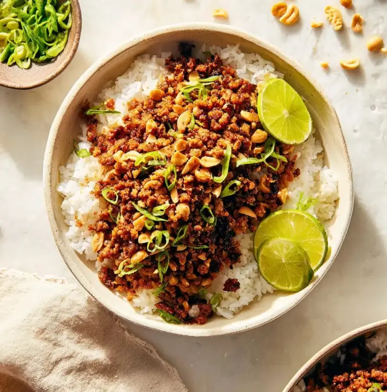 Ginger Lime Pork with Coconut Rice Recipe