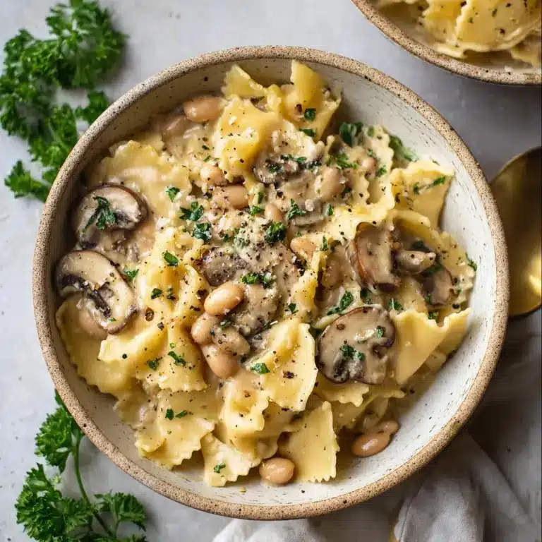 One-Pot Mushroom and White Bean Pasta Recipe