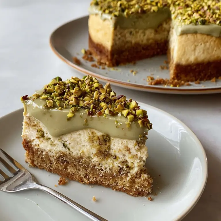 Pistachio Cheesecake With Topping Recipe