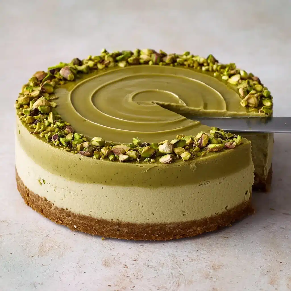 Pistachio Cheesecake With Topping Recipe - Recipe Image