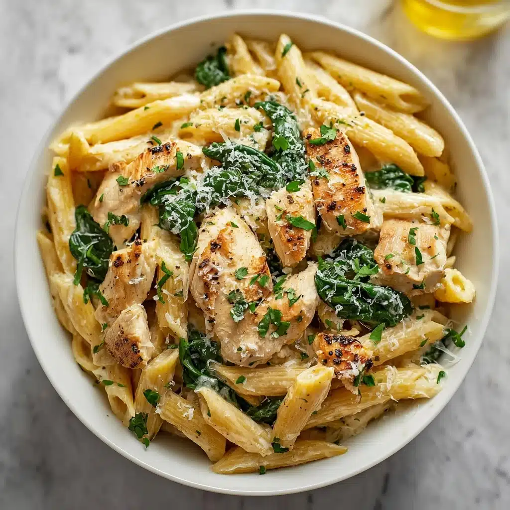 Healthy Garlic Parmesan Chicken Pasta Recipe - Recipe Image