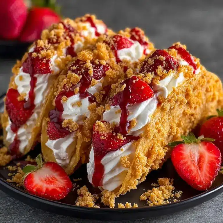 Strawberry Crunch Cheesecake Tacos Recipe