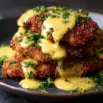 Pretzel Chicken with Mustard-Cheddar Sauce Recipe