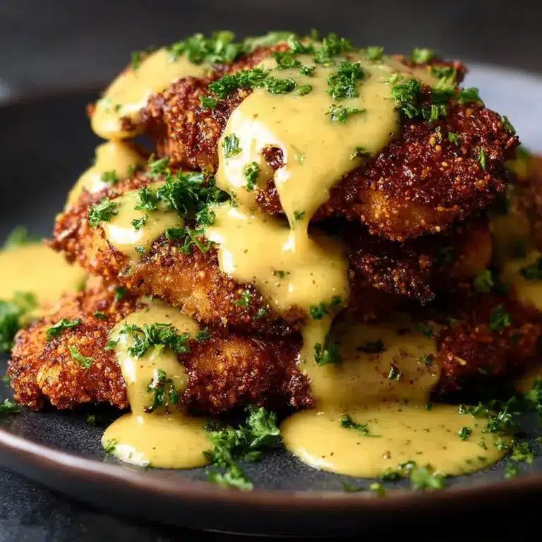 Pretzel Chicken with Mustard-Cheddar Sauce Recipe
