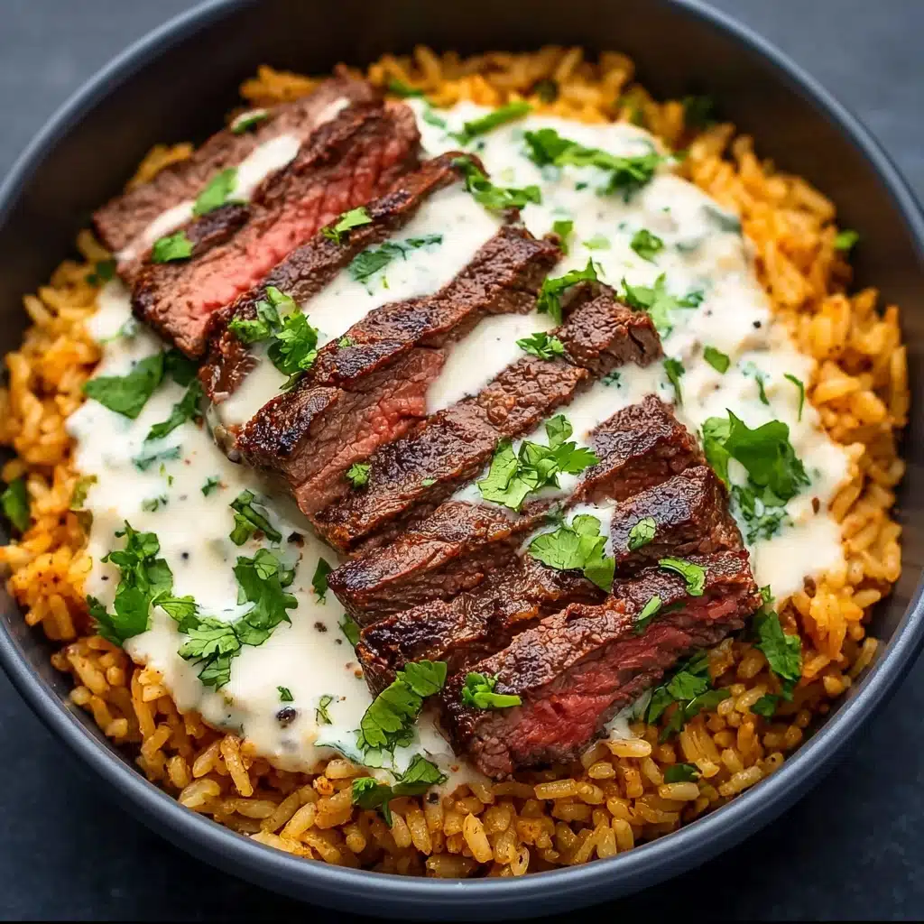Steak Cheese and Rice Recipe - Recipe Image