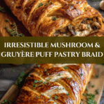 Savory Mushroom & Gruyère Puff Pastry Braid Recipe
