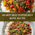 Beef Pepper Rice Bowl is a delicious meal option Recipe