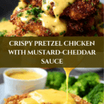 Pretzel Chicken with Mustard-Cheddar Sauce Recipe