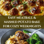 Meatball & Mashed Potato Bake Recipe