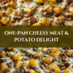 One-Pan Cheesy Meat & Potato Skillet Recipe