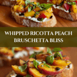 Peach Bruschetta with Whipped Ricotta Recipe