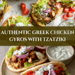 Greek-Style Chicken Gyros with Homemade Tzatziki Recipe