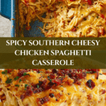 Spicy Southern Cheesy Chicken Spaghetti Casserole Recipe