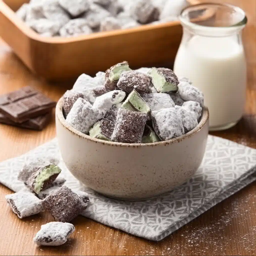 Mint Chocolate Puppy Chow Recipe - Recipe Image