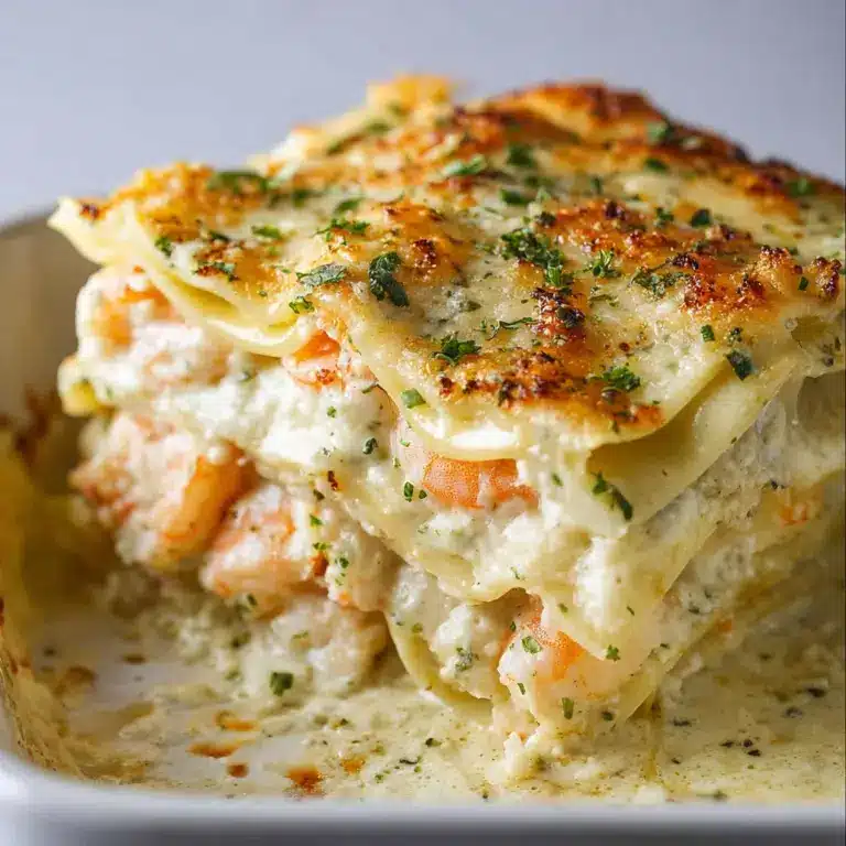 Garlic Butter Shrimp Scampi Lasagna Recipe