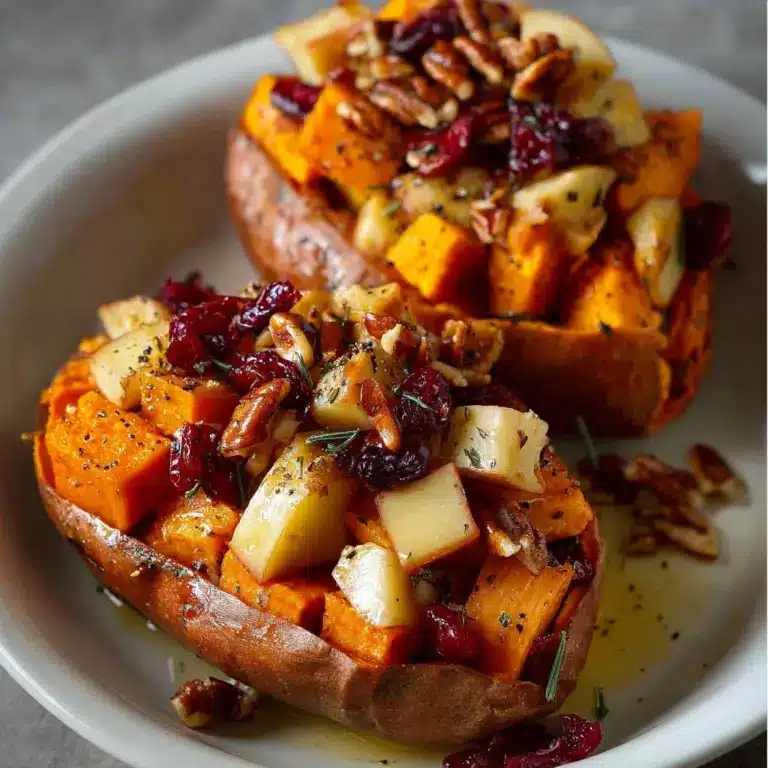 Cranberry Apple Twice-Baked Sweet Potatoes Recipe