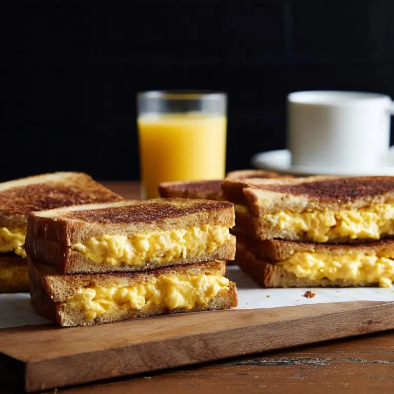 Scrambled Egg Grilled Cheese Sandwich Recipe