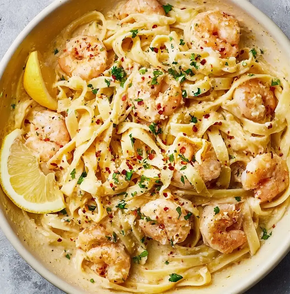 Creamy Garlic Shrimp Pasta Recipe