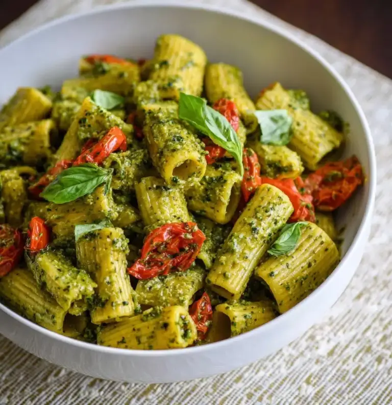Pesto Pasta with Roasted Tomatoes Recipe