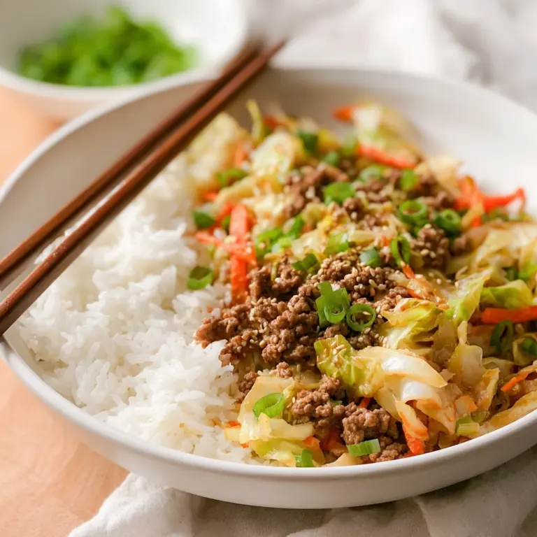Chinese ground beef and cabbage stir fry Recipe