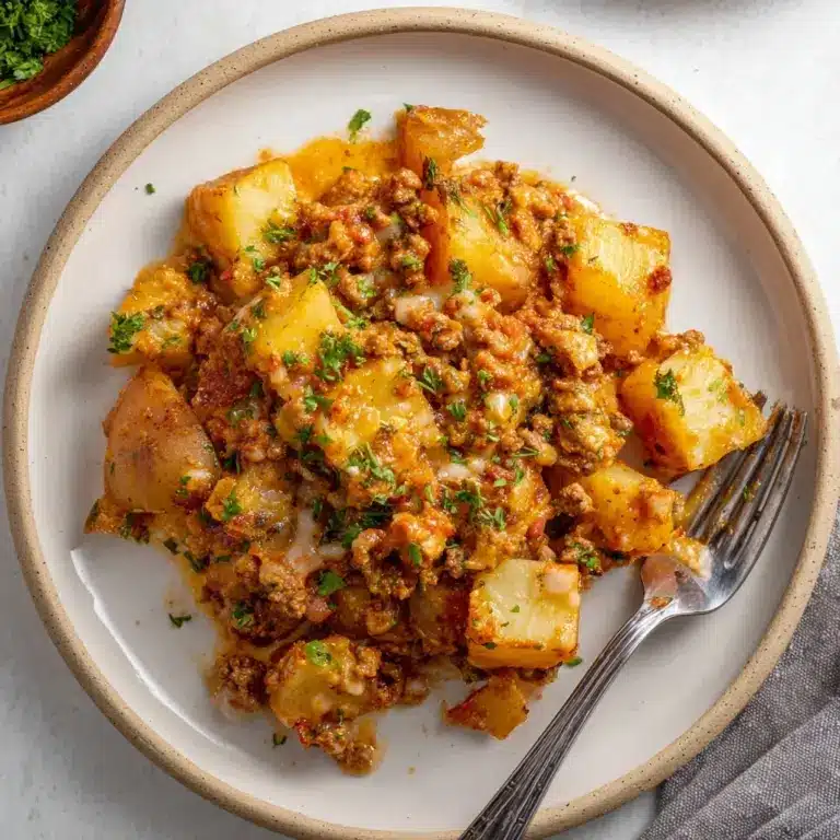 Cheesy Ground Beef and Potatoes Recipe
