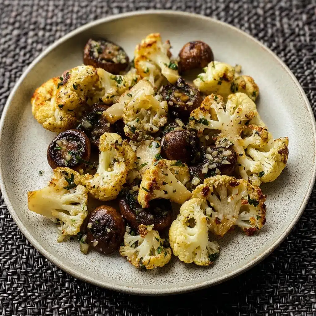 Garlic Cauliflower Mushroom Skillet: Quick & Delicious Dish Recipe - Recipe Image