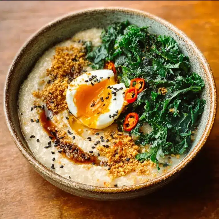 Savory Miso Oatmeal with a Jammy Egg Recipe