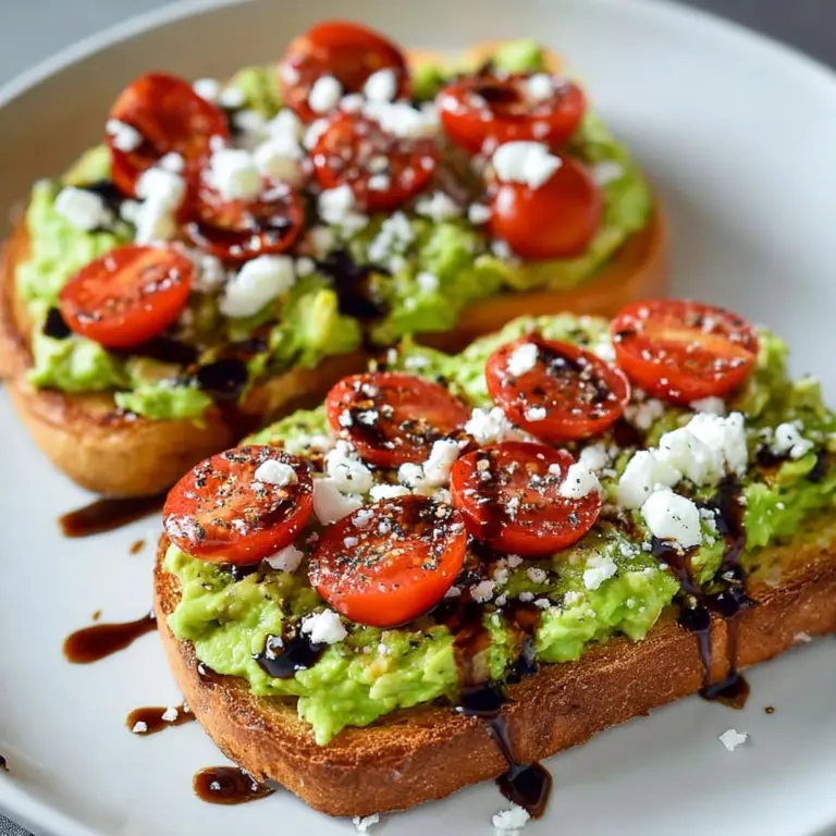 Avocado Toast with Feta and Cherry Tomatoes Recipe