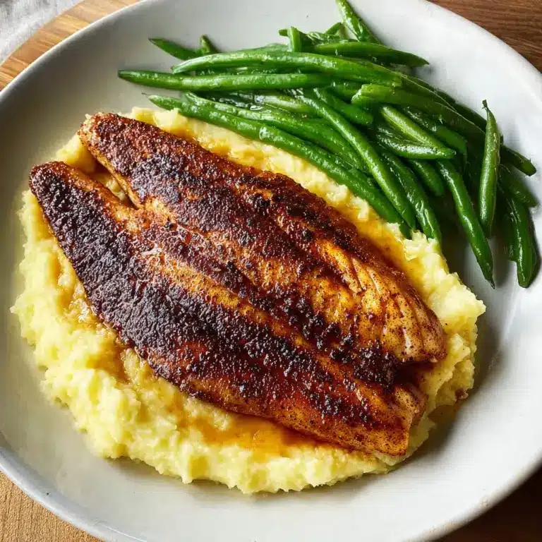 Blackened Catfish with Spicy Cheese Grits Recipe