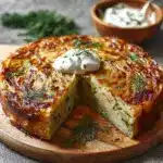 Crispy Cabbage Pie with Dill Cream Sauce Recipe