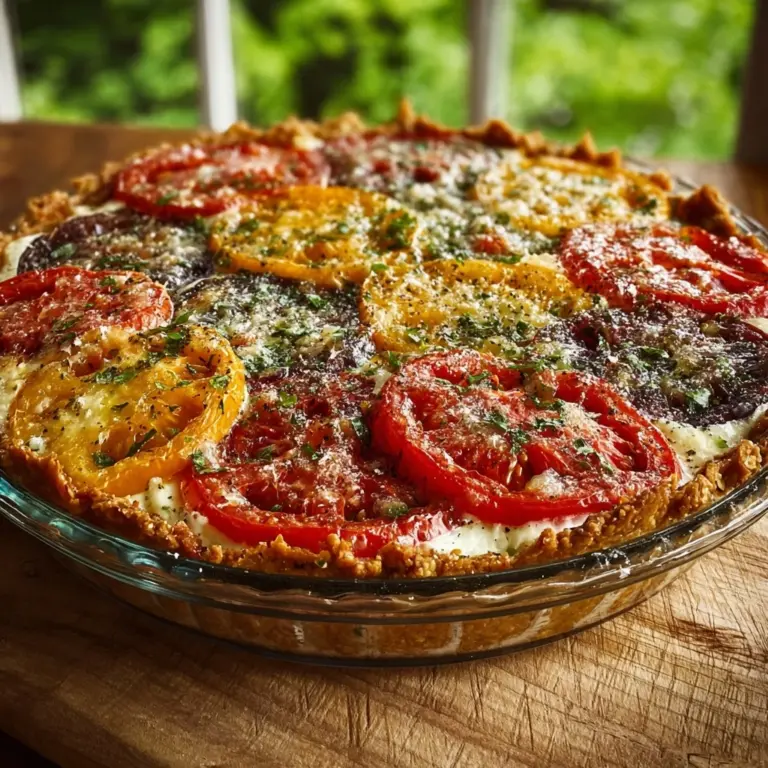 Easy Summer Tomato and Eggplant Pie Recipe