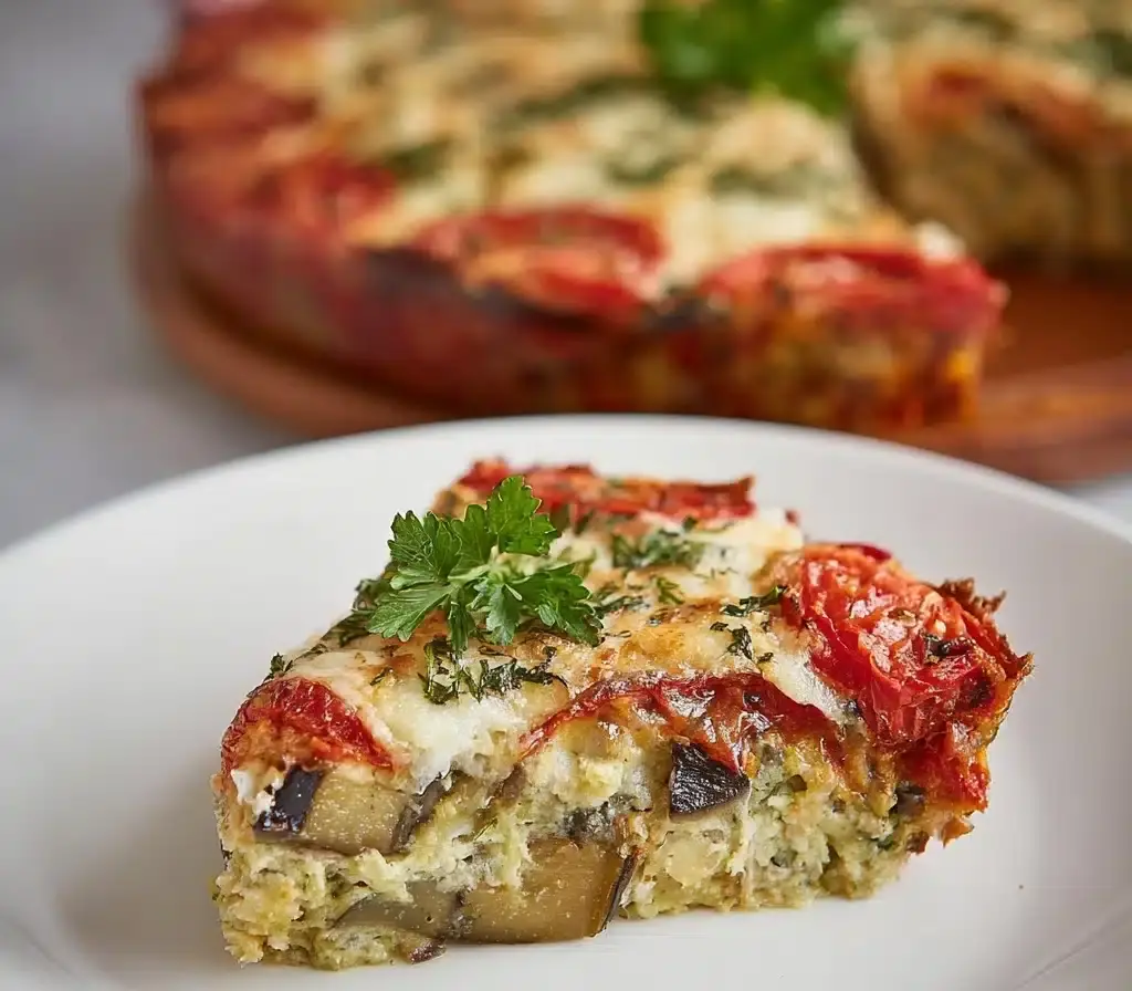 Easy Summer Tomato and Eggplant Pie Recipe