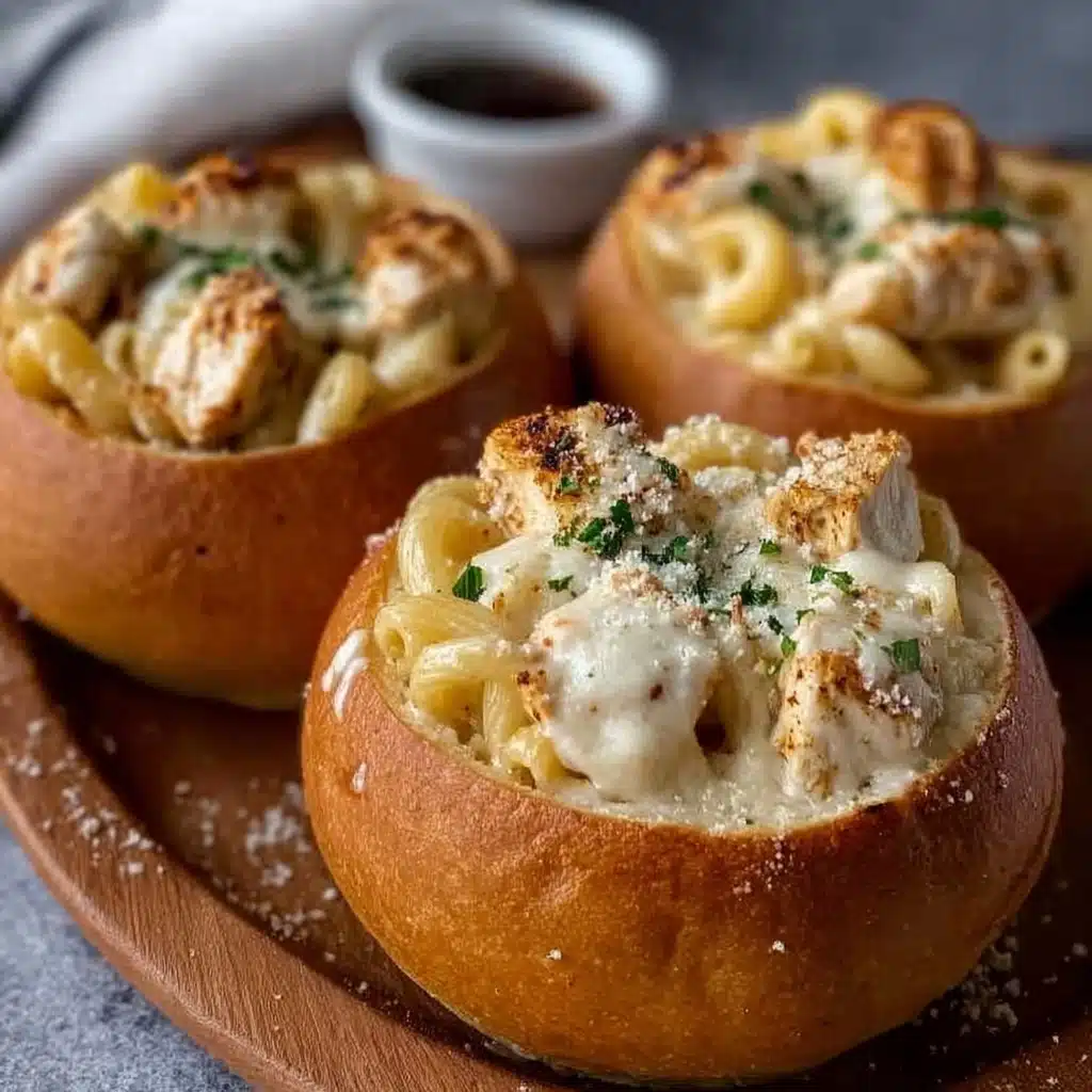 Indulgent Chicken Alfredo Garlic Bread Bowls for Cozy Nights
- Recipe Image