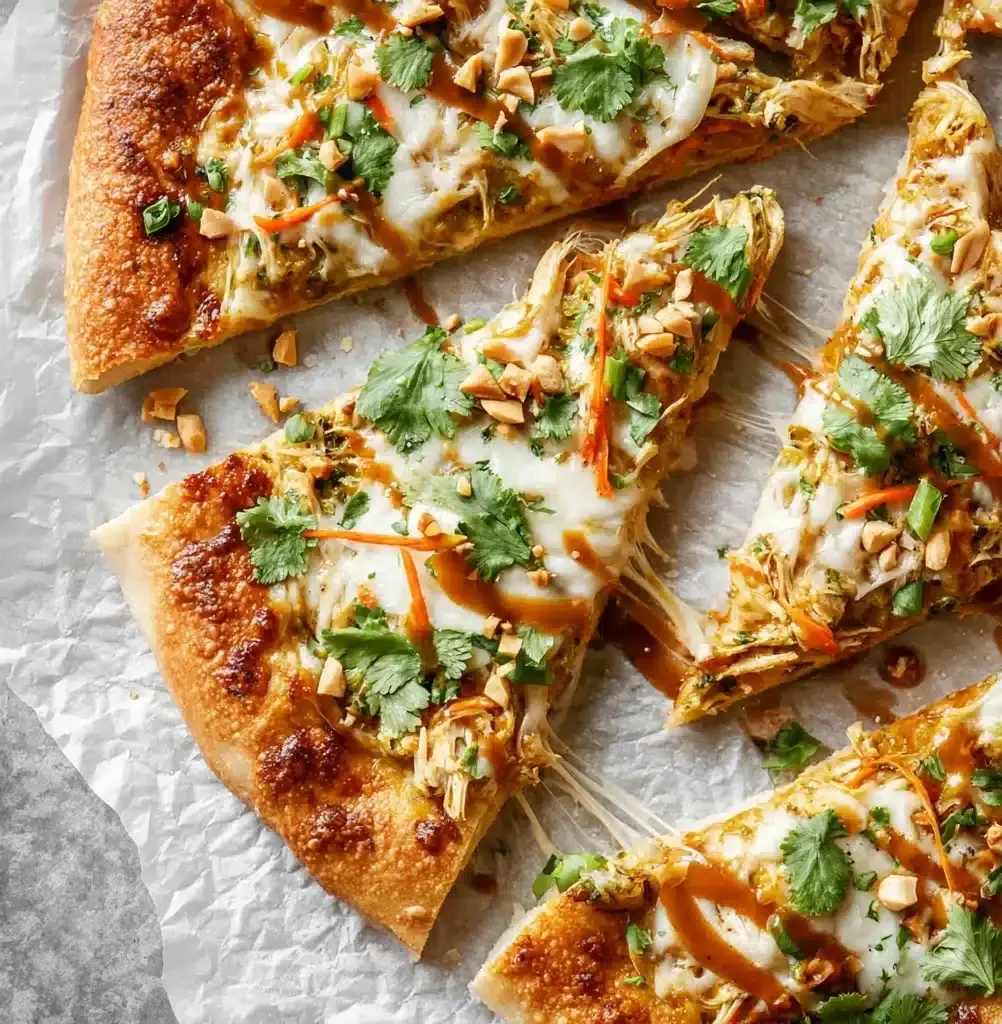 Thai Chili & Peanut Chicken Pizza Recipe