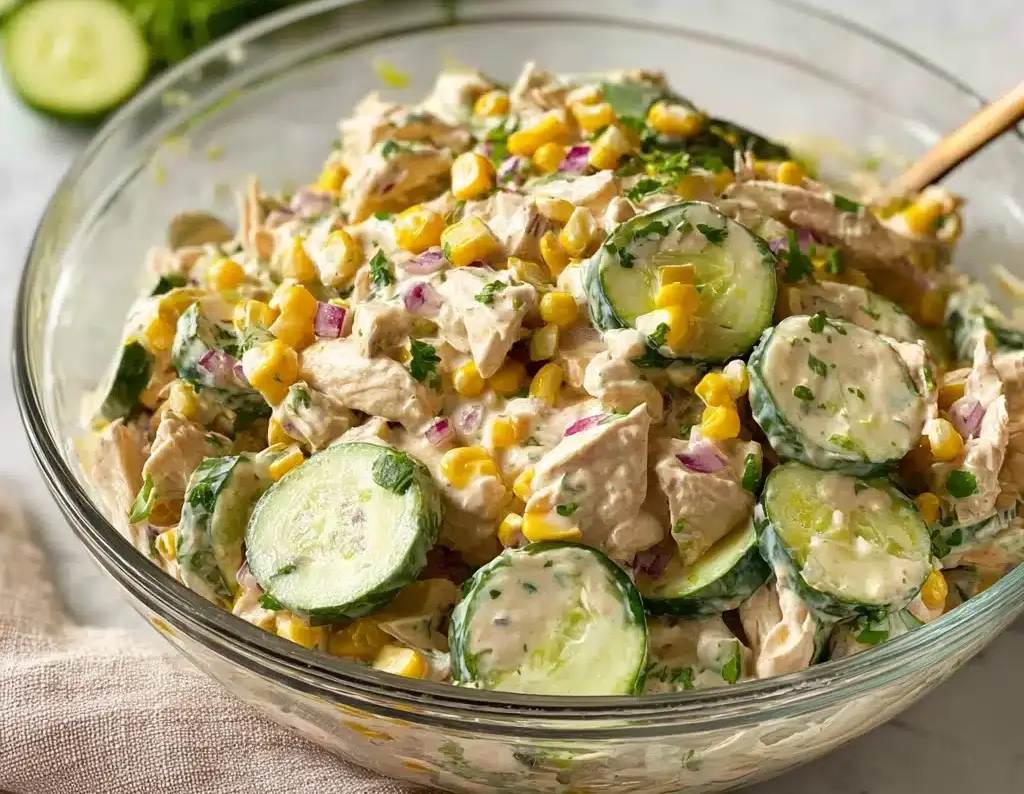 Street Corn Creamy Cucumber Salad Recipe