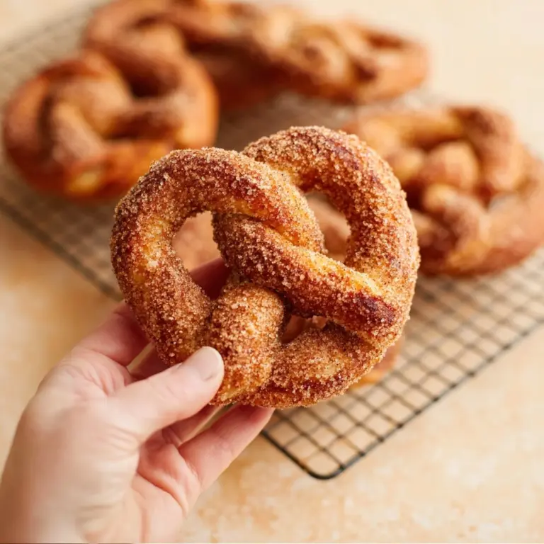 Homemade Soft Cinnamon Sugar Pretzels Recipe
