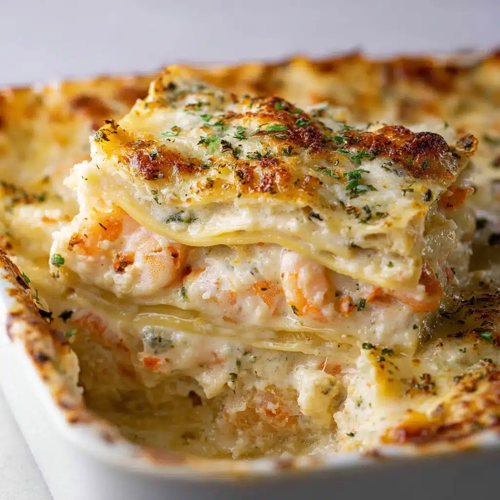 Garlic Butter Shrimp Scampi Lasagna Recipe