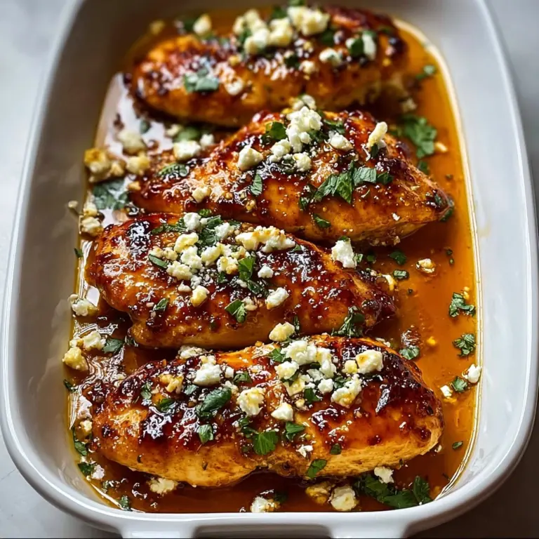 Hot Honey Feta Chicken Dish: A Deliciously Spicy and Savory Recipe